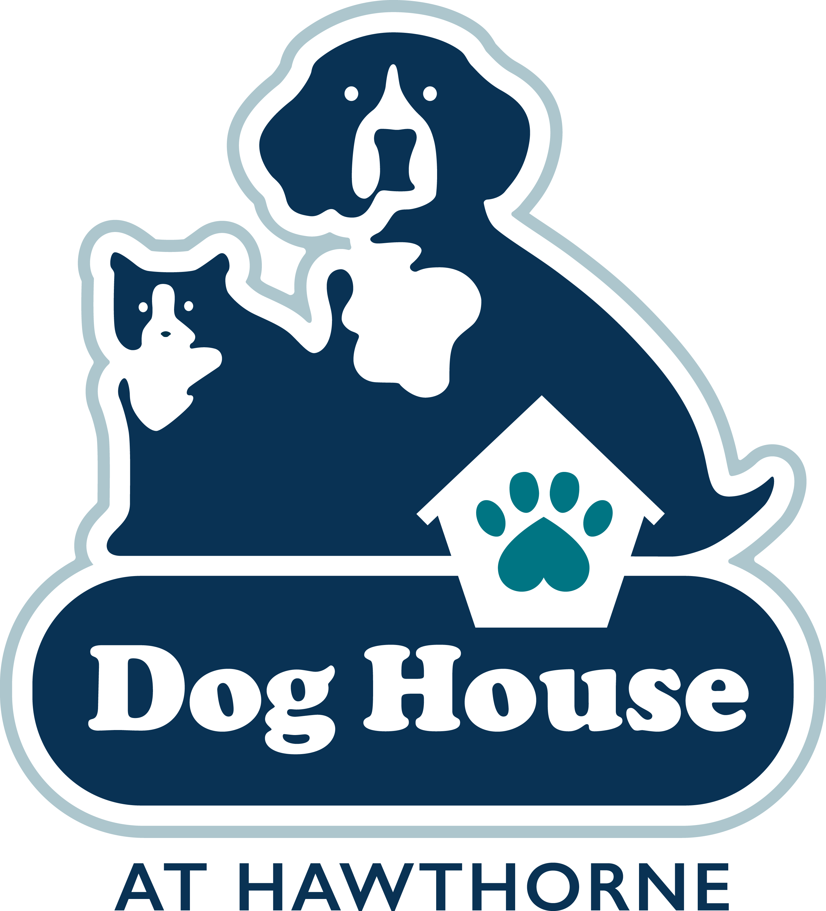 dog hosue at hawthorne logo