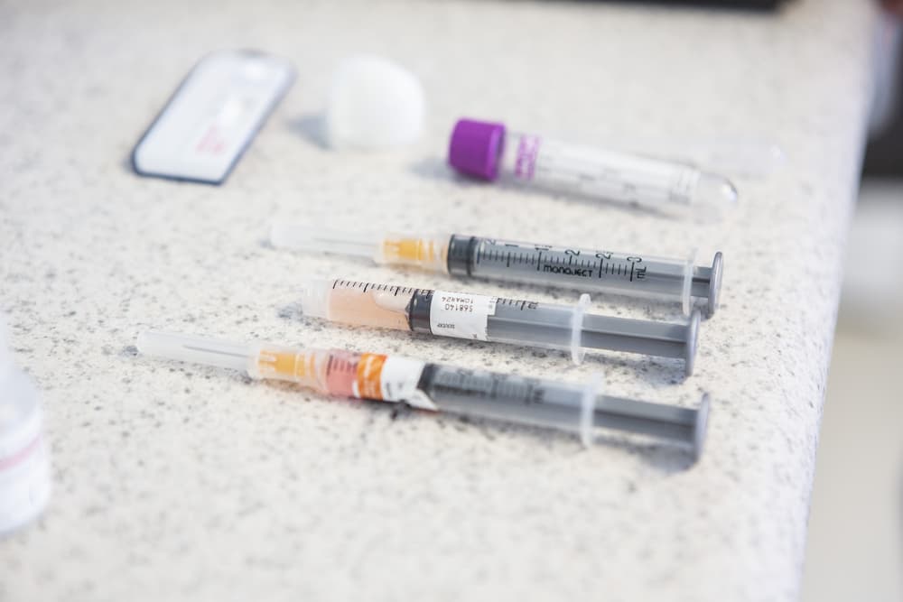medical syringes at at hawthorne animal hospital